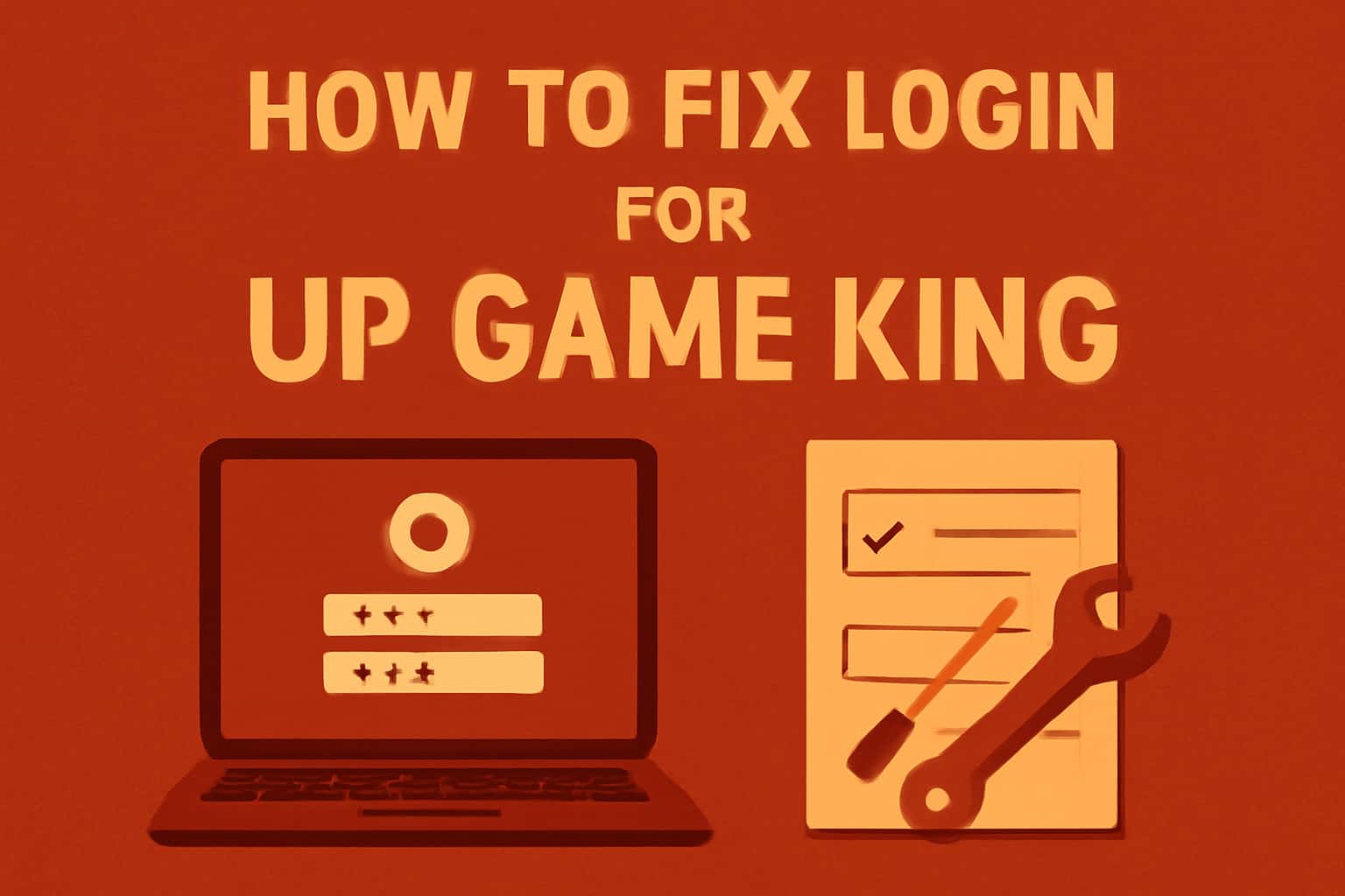 How to Fix Login for Up Game King informational image.