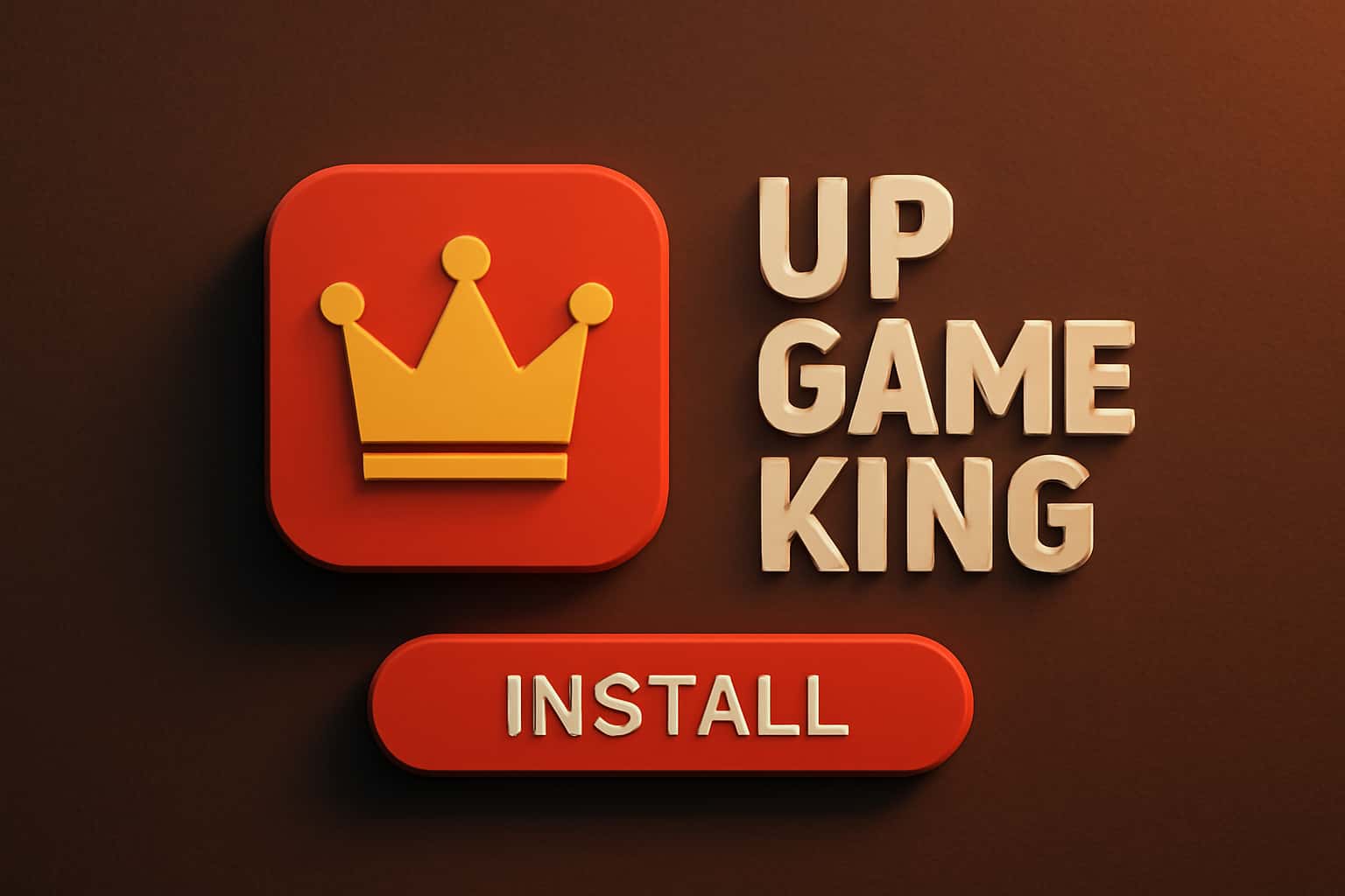 A high-quality image illustrating the Up Game King Install process.