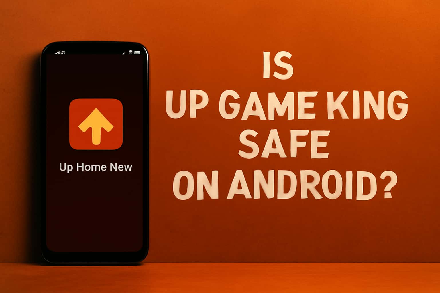 Informational scene about the safety of Up Game King on Android.