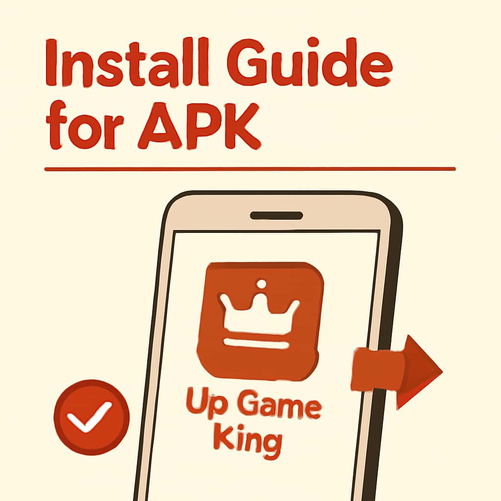 Inline illustration regarding installation steps for Up Game King APK.