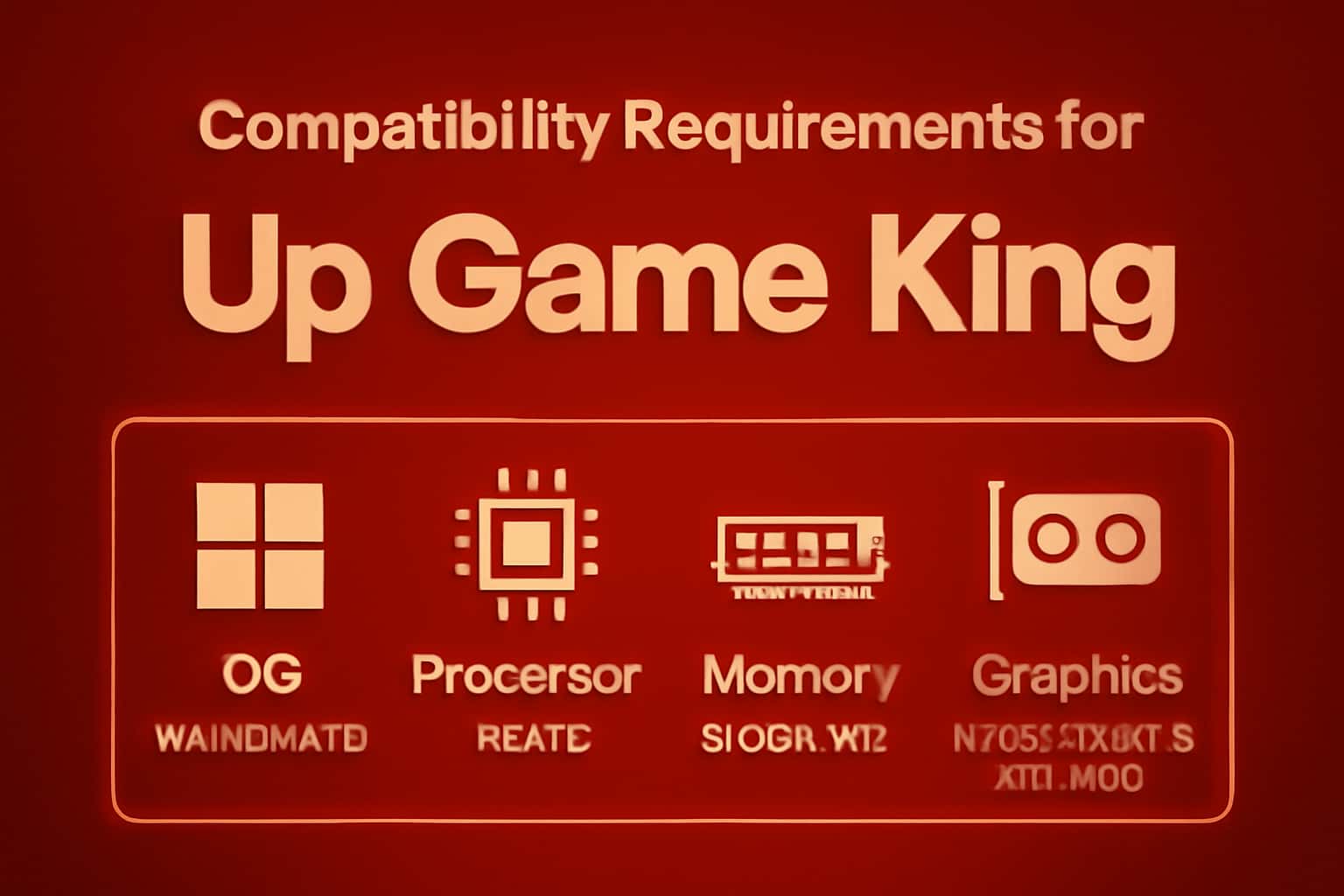 An informative visual depicting compatibility requirements for Up Game King.