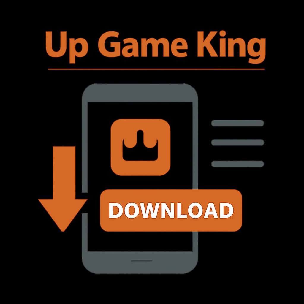 An educational diagram detailing the installation process of Up Game King.