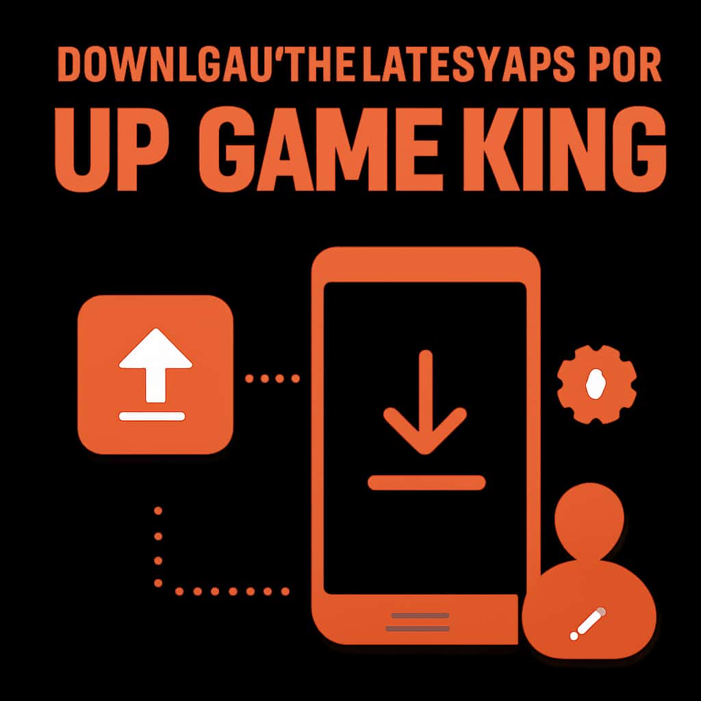 An educational diagram explaining APK download processes for Up Game King.