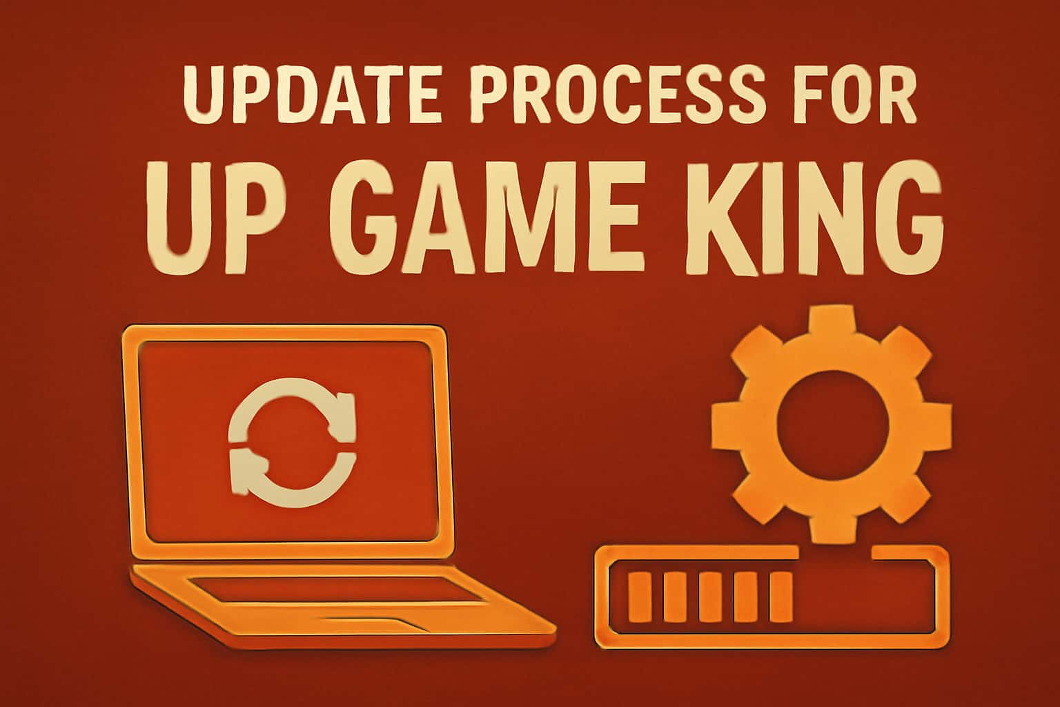 An informative visual representation focusing on the update process for Up Game King.