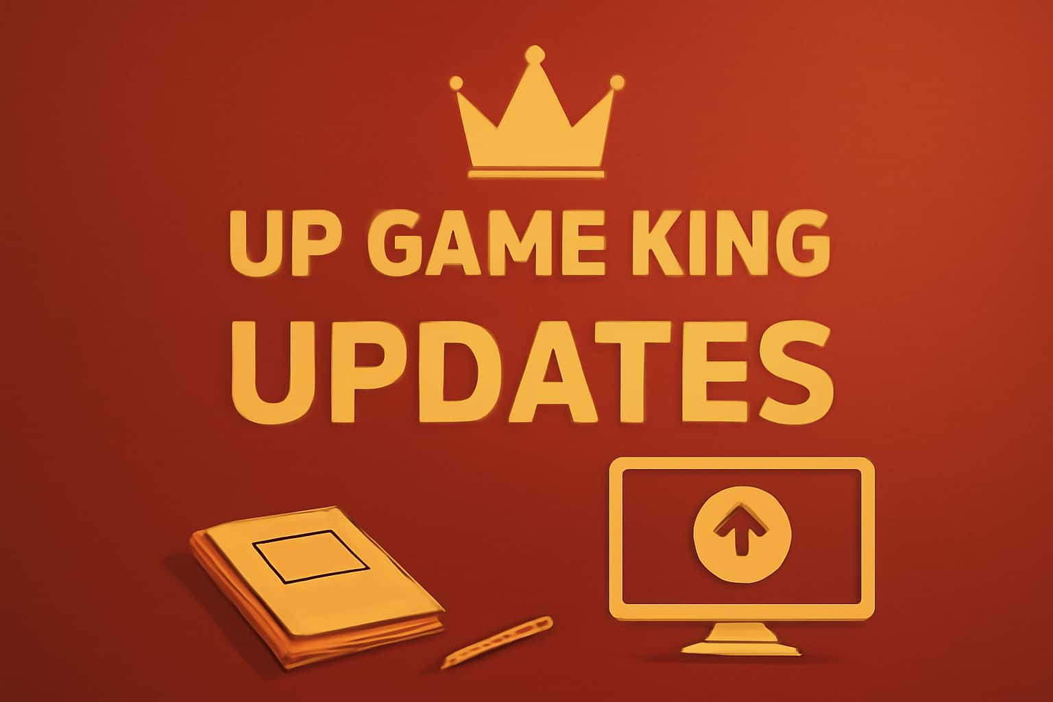 Informational scene about Up Game King Updates with prominent text.