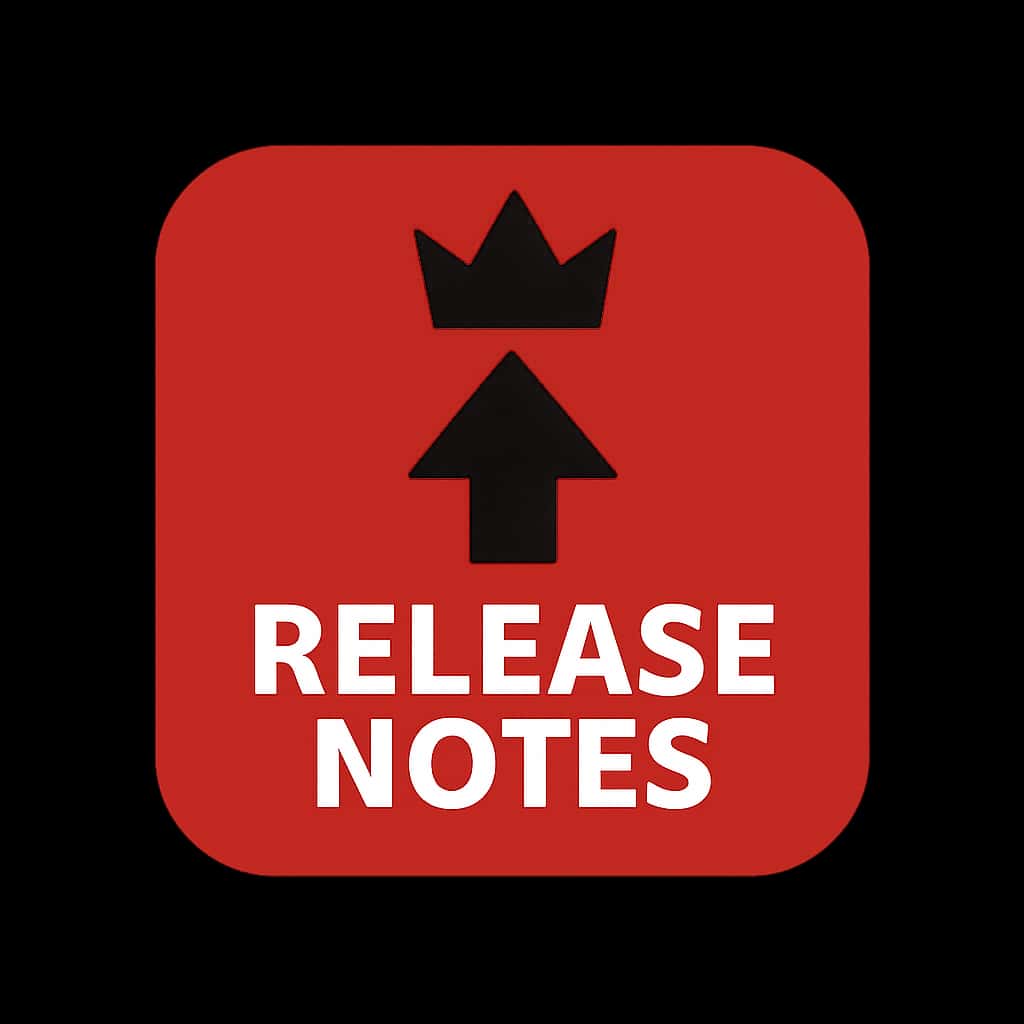 An icon representing Up Game King Release Notes with a professional design.